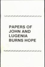 A guide for the John and Lugenia Burns Hope microfilm collection.