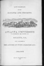 Catalogue of the Officers and Students of Atlanta University, 1904-1905