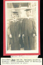 President John Hope and Dr. Benjamin Griffith Brawley, first academic dean of Morehouse College, appointed in 1912.