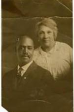Portrait of a man and a woman. Written on verso: Rev. Terrill's brother and sister in-law.