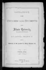 Catalogue of the Officers and Students of Atlanta University, 1874