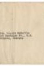 An envelope addressed to Elizabeth McDuffie sent from Eleanor Roosevelt.