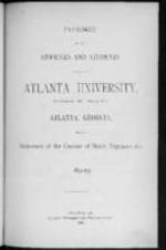 Catalogue of the Officers and Students of Atlanta University, 1892-93