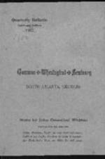 Quarterly Bulletin Catalogue Edition: Gammon Theological Seminary 1902
