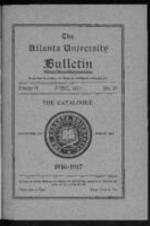The Atlanta University Bulletin (catalogue), s. II no. 27:1916-1917