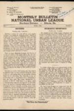 Bulletin announcing progress and importance of Urban Leagues from the National Urban League.