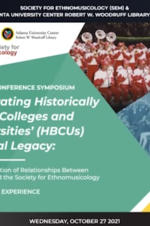 Society for Ethnomusicology Pre-Conference Symposium, October 27, 2021