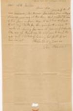 A letter to Seth Thompson from John Brown concerning the need for more livestock. 2 pages.