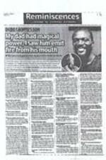 Oladepo Duro-Ladipo (Duro Ladipo's eldest son) has carried on the family tradition of theatrical performance. He acted in his father's troupe and toured Europe before his father died in 1978. At the time, Oladepo was 11 years old. This is a nespaper clipping of a 2022 interview supplied by Oladepo Duro-Ladipo.