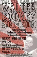 The Walter Rodney Collection is a compilation of materials donated by a number of individuals and institutions. The donations help to broaden the documentation about the life, contributions, influence, and legacy of Walter Rodney. The collection also includes the work of the Walter Rodney Foundation in establishing the Walter Rodney Symposium and documents the annual symposia through video, ephemera, and photographs. The Walter Rodney Collection will continue to grow as more donations are made. The collection complements the Walter Rodney Papers that were donated to the Robert W. Woodruff Library in 2004.