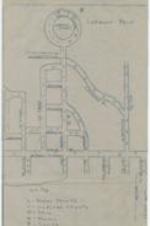 A hand drafted map of Lynwood Park in Atlanta.