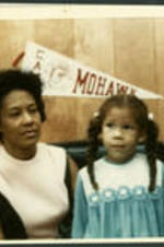 View of Anna Henderson, wife of Dr. Vivian Wilson Henderson, with daughter Kimberly Anne Henderson.