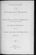 Catalogue of the Officers and Students of Atlanta University, 1887-88