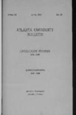 The Atlanta University Bulletin (catalogue), s. III no. 50:1944-1945; Announcements 1945-1946