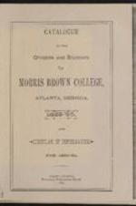 Morris Brown College Catalog 1889-1890