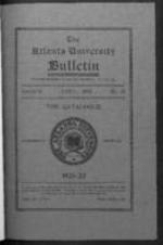 The Atlanta University Bulletin (catalogue), s. II no. 47:1921-22