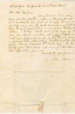 A letter to Seth Thompson from John Brown concerning a loan. 2 pages.