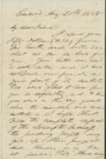 A letter to John Brown from Franklin B. Sanborn, regarding the Lecompton Constitution. 3 pages.