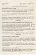 In this series of newsletters from the Congress of Racial Equality (CORE), various updates are provided on the progress of the sit-in movement and desegregation efforts in the early 1960s. Highlights include a drop in sales at Woolworth, a meeting of sit-in movement leaders in North Carolina, assaults on sit-inners in Missouri, integration of lunch counters in Nashville, and support from religious groups for the sit-ins. The newsletters also mention the dismissal of an activist from his position and announce an upcoming training institute in nonviolent, direct action techniques. 4 pages.