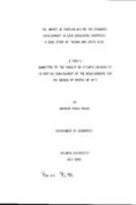 The impact of foreign aid on the economic development in less developed countries a case study of Taiwan and Costa Rica, 1983