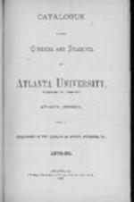 Catalogue of the Officers and Students of Atlanta University, 1879-80
