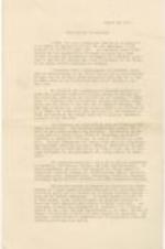 A copy of a statement made by President Franklin Roosevelt discussing the Department of the Interior Appropriation Bill.