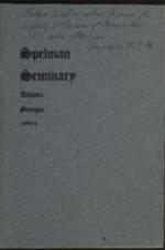 Spelman Seminary Catalog 1909-1910