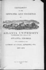 Catalogue of the Officers and Students of Atlanta University, 1907-1908