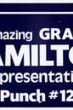 Written on recto: Keep amazing Grace Hamilton, Representative. Punch #12.
