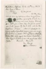 A photocopy of a letter to Mrs. George L. Stearns from John Brown while he was in prison in Charlestown, Virginia. 1 page.