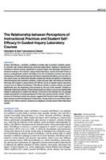 The Relationship Between Perceptions of Instructional Practices and Student Self-Efficacy in Guided-Inquiry Laboratory Courses