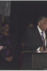 Joseph E. Lowery speaks at a Big Brothers Big Sisters of Metro Atlanta banquet event.