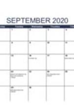 Agenda, September 2020