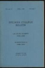 Spelman College Bulletin 1939-1938