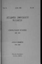 The Atlanta University Bulletin (catalogue), s. III no. 66;1948-1949; Announcements 1949-1950