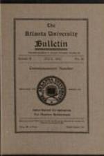 The Atlanta University Bulletin (newsletter), s. II no. 20: Commencement Number, July 1915