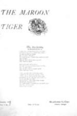 The Maroon Tiger, 1927 January 1