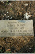 Marker at the W. E. B. DuBois School, Wake Forest, NC.