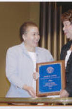 Evelyn G. Lowery receiving the Local Community Service Award from the Spelman College Board of Trustees.