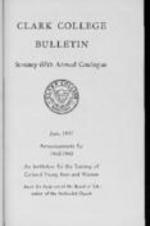 The Clark College Bulletin: Seventy-fifth Annual Catalogue, Announcements for  1942-1943