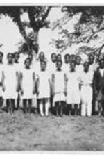 A group portrait of Mission students in Liberia.