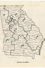 County outline map of Georgia.