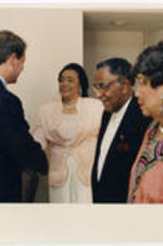 Joseph and Evelyn Lowery (at right) are shown photographed with U.S. Vice President Al Gore and Coretta Scott King.