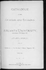 Catalogue of the Officers and Students of Atlanta University, 1883-84